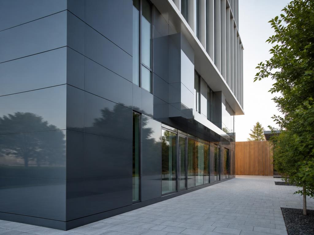 Fassadenoberfläche Glas als Beispiel für RENOFLEX® Oberflächenebene