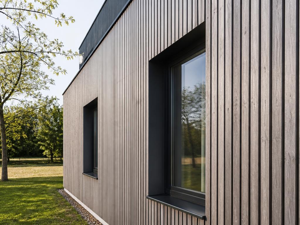 Fassadenoberfläche Holz als Beispiel für RENOFLEX® Oberflächenebene